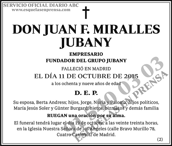 Juan F. Miralles Jubany